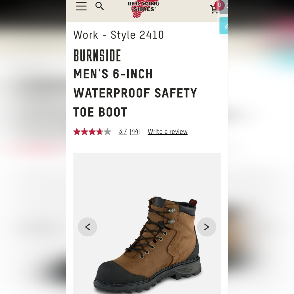 Red Wing Burnside Men's 6-inch waterproof safety toe workboots